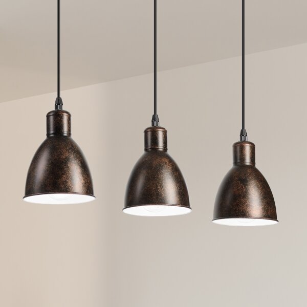 Brilagi - Lampadario LED a sospensione su cavo RIDDY 3xE27/60W/230V rame/patina