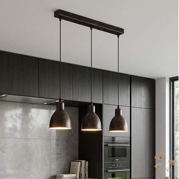 Brilagi - Lampadario LED a sospensione su cavo RIDDY 3xE27/60W/230V rame/patina