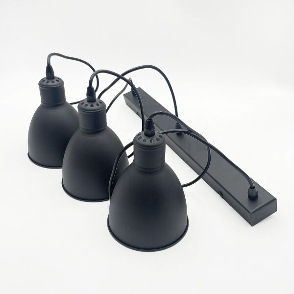 Brilagi - Lampadario LED a sospensione con cavo RIDDY 3xE27/60W/230V nero
