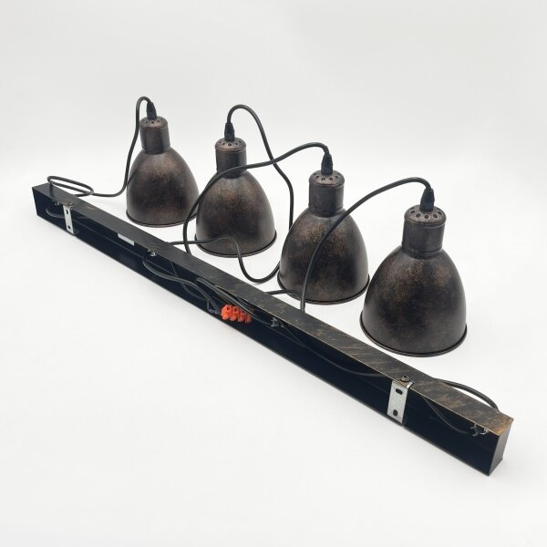 Brilagi - Lampadario LED sospeso su cavo RIDDY 4xE27/60W/230V rame/patina