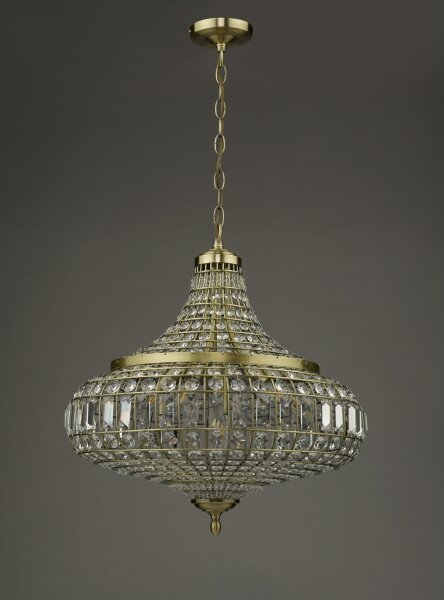Där Lighting ASM0675 - Lampadario a catena ASMARA 6xE14/40W/230V ottone