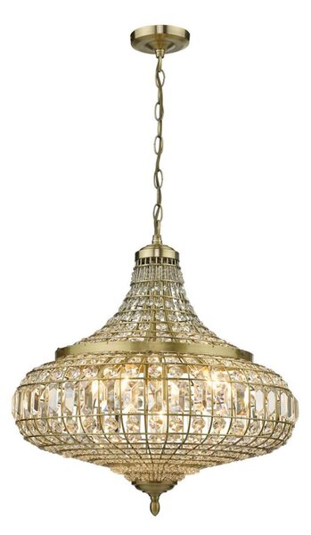 Där Lighting ASM0675 - Lampadario a catena ASMARA 6xE14/40W/230V ottone