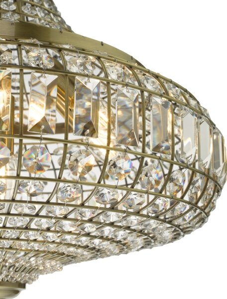 Där Lighting ASM0675 - Lampadario a catena ASMARA 6xE14/40W/230V ottone