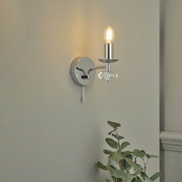 Där Lighting OLE0750 - Lampada da parete OLEANA 1xE14/40W/230V cromo lucido