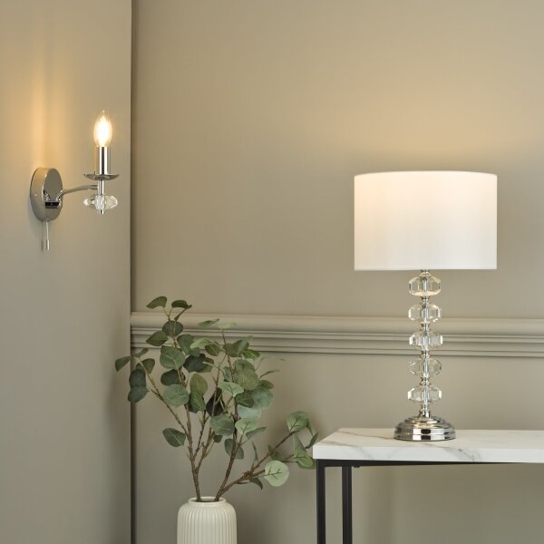 Där Lighting OLE0750 - Lampada da parete OLEANA 1xE14/40W/230V cromo lucido