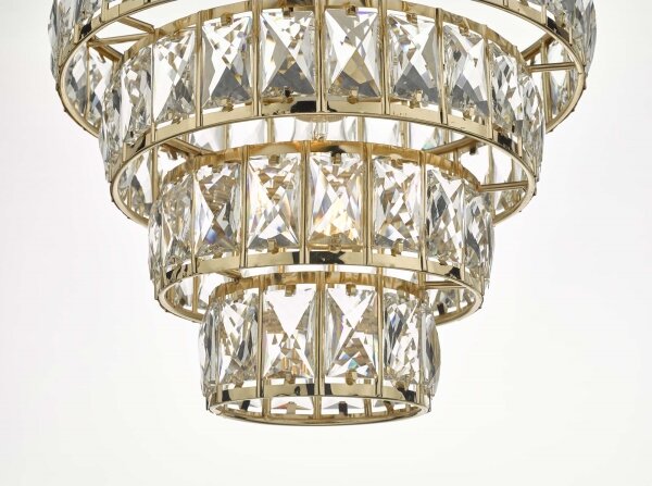 Där Lighting CER0135 - Lampadario a catena CERYS 1xE27/60W/230V, dorato