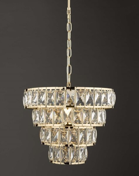 Där Lighting CER0135 - Lampadario a catena CERYS 1xE27/60W/230V, dorato