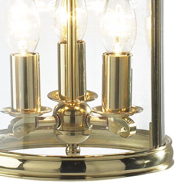 Där Lighting LAM0340 - Lampadario a catena LAMBETH 3xE14/60W/230V ottone
