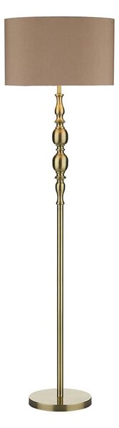 Där Lighting MAD4975 - Lampada da terra MADRID 1xE27/60W/230V marrone/ottone