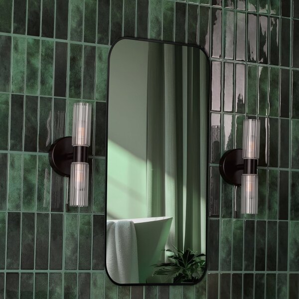Där Lighting BOL0922 - Applique da bagno BOLTON 2xG9/5W/230V IP44 nera
