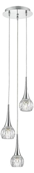 Där Lighting LYA0350 - Lampadario a sospensione su cavo LYALL 3xG9/40W/230V cromo lucido