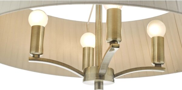 Där Lighting CRI0429 - Lampadario a catena CRISTIN 4xE14/40W/230V ottone/taupe