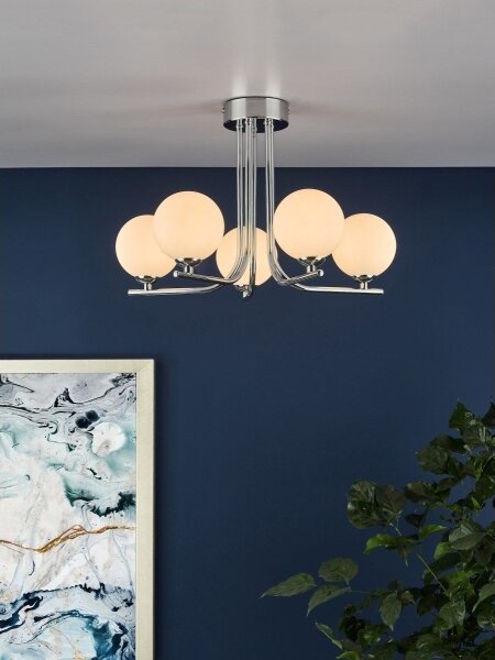 Där Lighting CRA5450-02 - Lampadario a stelo CRADLE 5xG9/25W/230V cromo lucido