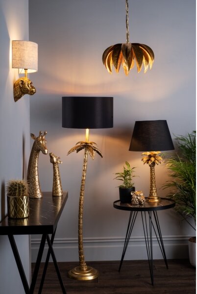 Där Lighting CAR0135 - Lampadario a catena CARA 1xE27/60W/230V dorato