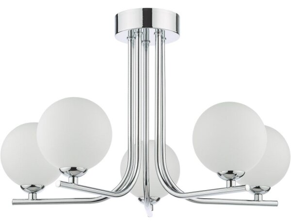 Där Lighting CRA5450-02 - Lampadario a stelo CRADLE 5xG9/25W/230V cromo lucido