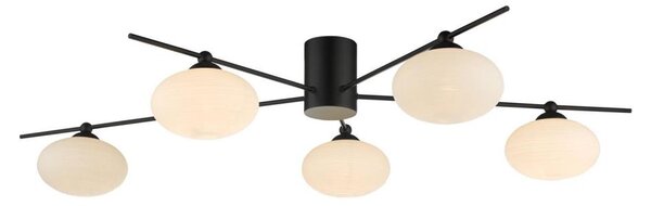 Där Lighting JAS5422 - Lampadario da soffitto a montaggio superficiale JASPER 5xG9/25W/230V nero
