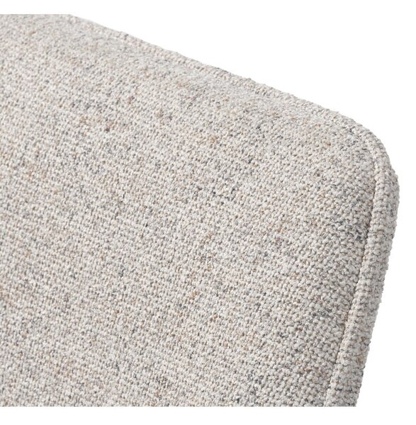 Sedia da pranzo grigio chiaro in imbottito con braccioli Alma – Unique Furniture