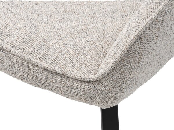 Sedia da pranzo grigio chiaro in imbottito con braccioli Alma – Unique Furniture
