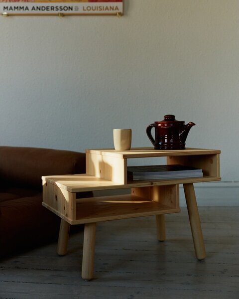 Tavolino in legno di pino in colore naturale Hako - Karup Design