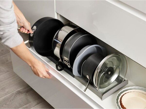 Organizer grigio per coperchi o pentole - Joseph Joseph