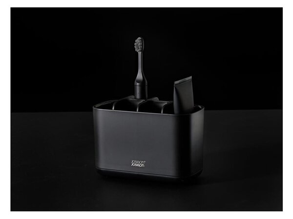 Portaspazzolini in plastica nero EasyStore - Joseph Joseph