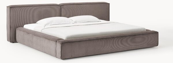 Letto imbottito in velluto a coste Lennon