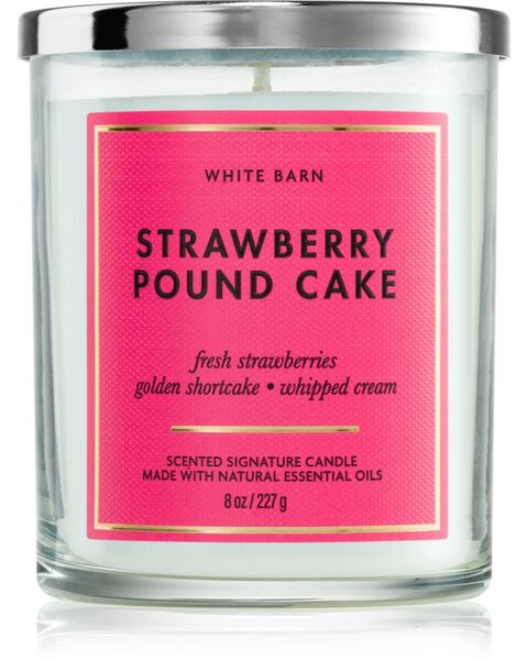 Bath & Body Works Strawberry Pound Cake candela profumata 227 g