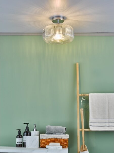 Där Lighting RIV5208 - Plafoniera da bagno RIVA 1xE27/60W/230V IP44 cromo