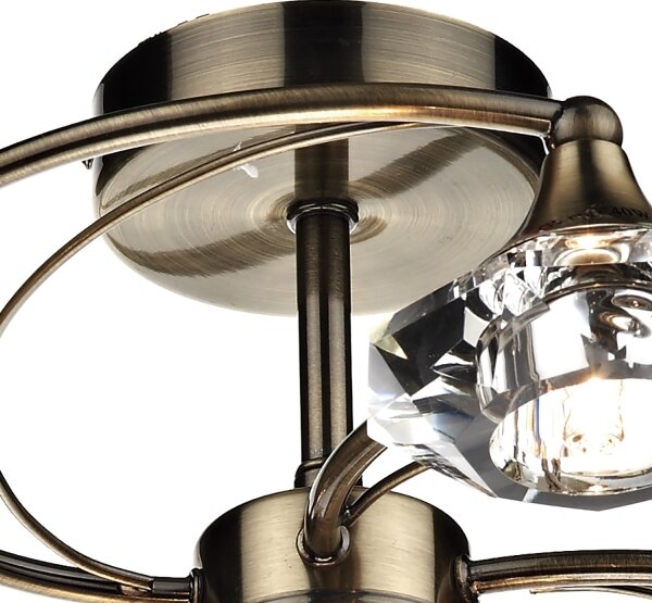 Där Lighting LUT0675 - Lampadario a plafone LUTHER 6xG9/40W/230V ottone