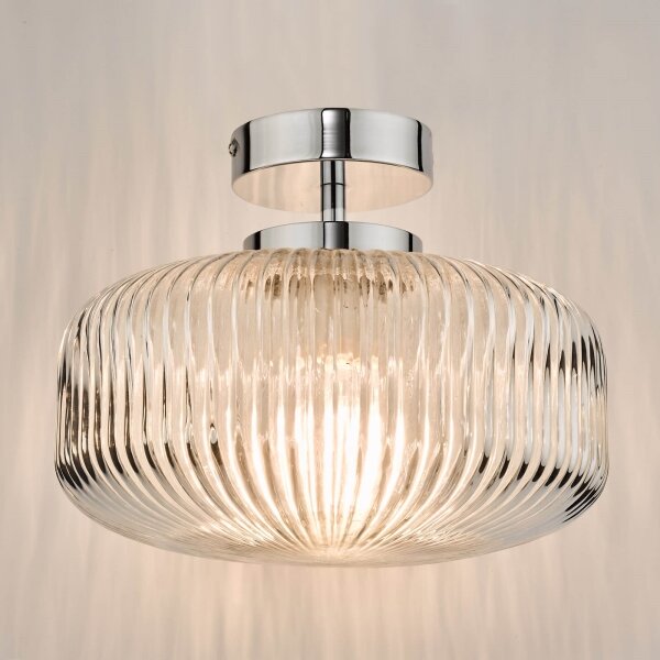Där Lighting RIV5208 - Plafoniera da bagno RIVA 1xE27/60W/230V IP44 cromo