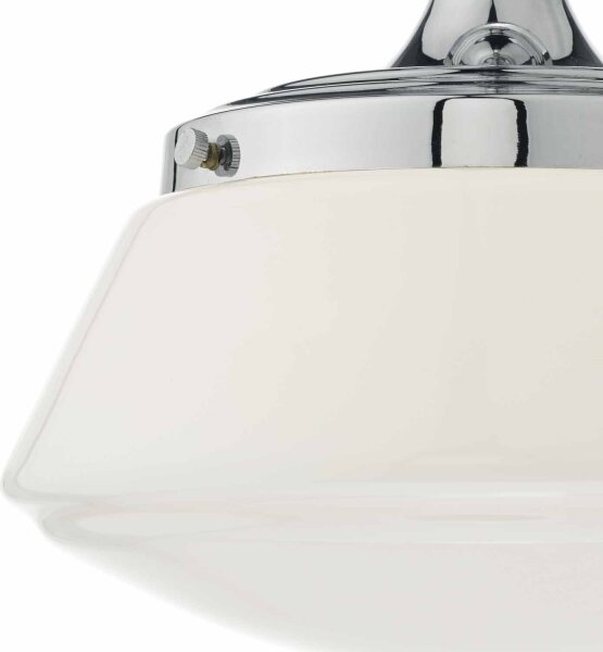 Där Lighting CAD0150 - Plafoniera da bagno CADEN 1xE27/60W/230V IP44 cromo lucido