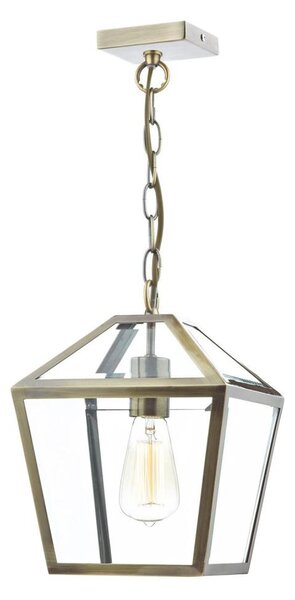 Där Lighting CHU0175 - Lampadario a catena CHURCHILL 1xE27/60W/230V ottone