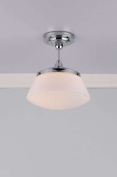 Där Lighting CAD0150 - Plafoniera da bagno CADEN 1xE27/60W/230V IP44 cromo lucido