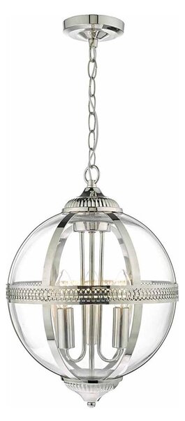 Där Lighting VAN0338 - Lampadario a catena VANESSA 3xE14/40W/230V cromo lucido