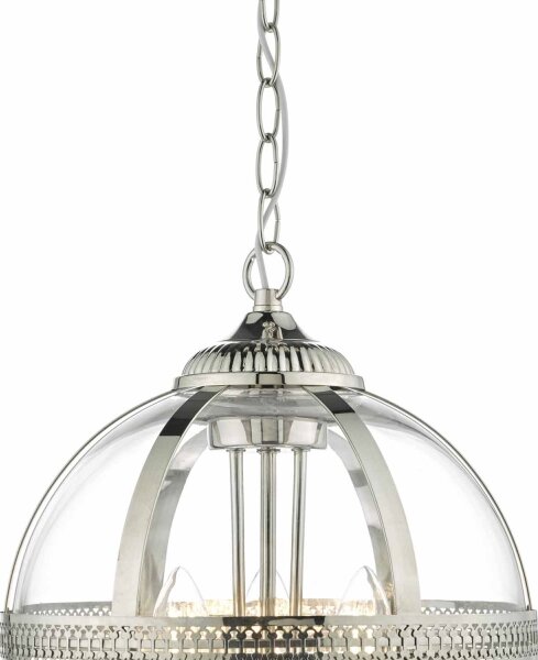Där Lighting VAN0338 - Lampadario a catena VANESSA 3xE14/40W/230V cromo lucido
