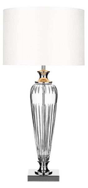 Där Lighting HIN4208 - Lampada da tavolo HINTON 1xE27/60W/230V, bianca/cromo lucido