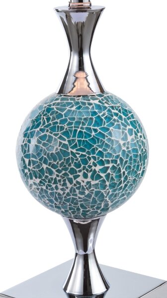 Där Lighting ELS4223 - Lampada da tavolo ELSA 1xE27/40W/230V blu/cromo lucido