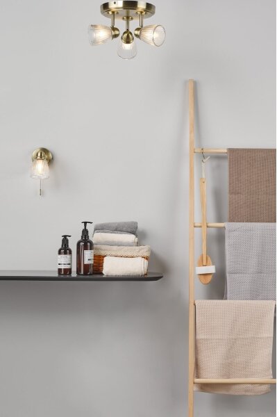 Där Lighting CED0775 - Applique da bagno CEDRIC 1xG9/25W/230V IP44 ottone