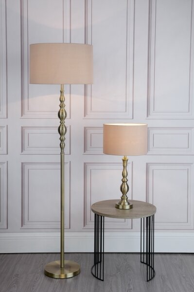 Där Lighting MAD4275 - Lampada da tavolo MADRID 1xE27/60W/230V marrone/ottone