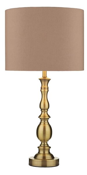 Där Lighting MAD4275 - Lampada da tavolo MADRID 1xE27/60W/230V marrone/ottone