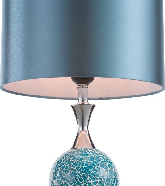 Där Lighting ELS4223 - Lampada da tavolo ELSA 1xE27/40W/230V blu/cromo lucido