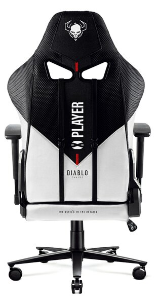 Sedia Da Gaming Diablo X-Player 2.0 in materiale Normal Size: Bianco-nero