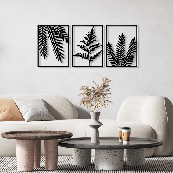 Decorazione da parete in metallo in set di 3 pezzi 118x50 cm Yakomo - Wallity