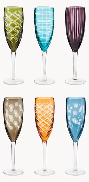 Set di 6 flute da champagne Cuttings