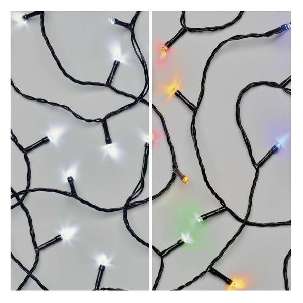 Catena LED natalizia da esterno 100xLED/8 modalità 15m IP44 bianco freddo/multicolore