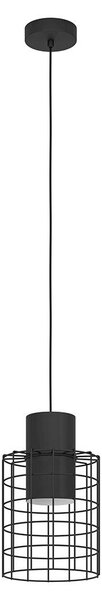 Eglo 43625 - Lampadario su corda MILLIGAN 1xE27/40W/230V d. 20 cm nero
