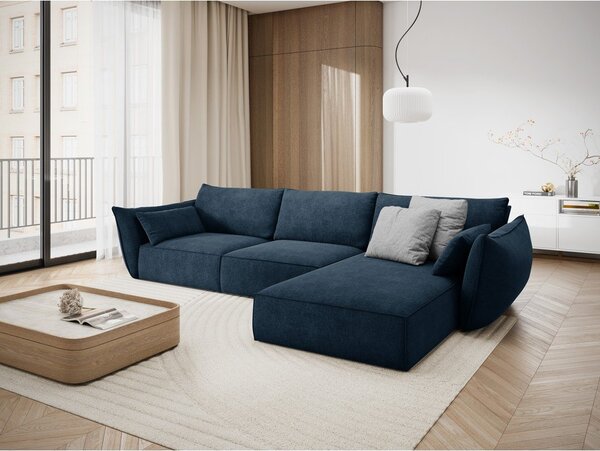 Divano angolare blu scuro (angolo destro) Vanda - Mazzini Sofas
