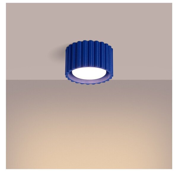 Faretto blu in metallo ø 10 cm Zora – Sollux