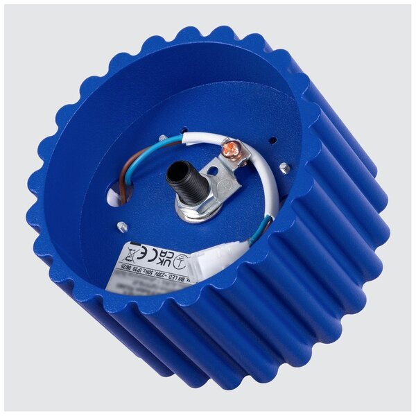 Faretto blu in metallo ø 10 cm Zora – Sollux