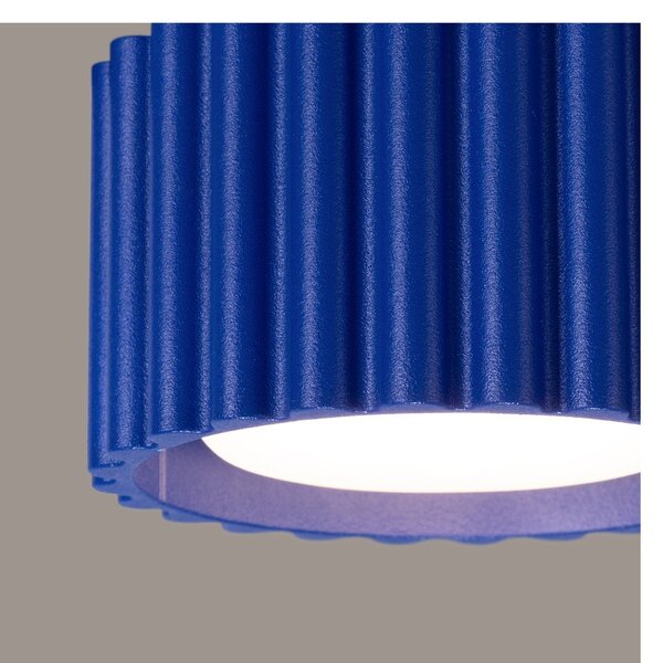 Faretto blu in metallo ø 10 cm Zora – Sollux